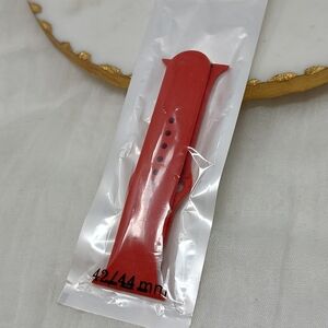 Red Silicone Smart Watch Band